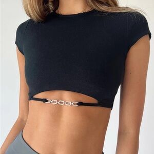 Princess Polly Arian Cut Out black tee